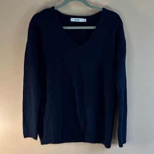 JustFab Navy V-Neck Sweater